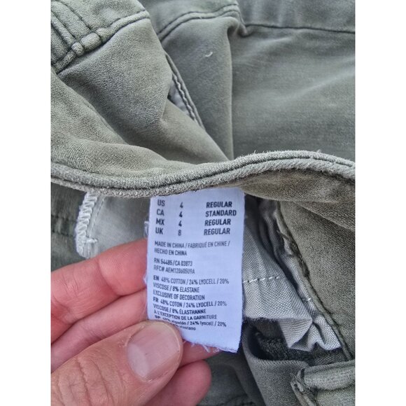 American Eagle Outfitters Womens Green 360 Super Stretch Jeans Size 4 Regular Sl - Picture 4 of 6